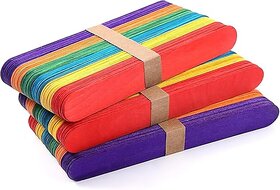 Self-Lub Wooden Sticks  Multipurpose Ice Cream Sticks for DIY Crafts, Popsicles, Waxing, Lollipop Making, and School Pr