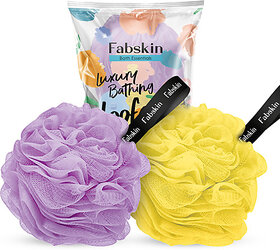 Bathing loofah Couples Pack of 2 (Purple and Yellow Color)