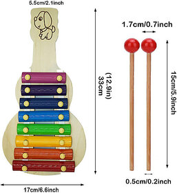 Anmolg ll Wood Furniture Wooden Xylophone Musical Instrument  5 Knocks (Multicolor)(Multicolor)