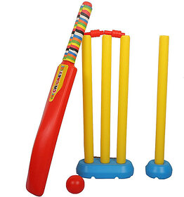 Anmolg Kid New Toy Plastic Cricket kit for Kids Cricket Set size-2 Cricket Kit