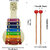 Anmolg ll Wood Furniture Wooden Xylophone Musical Instrument  5 Knocks (Multicolor)(Multicolor)