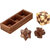 Anmolg Wooden Puzzle 3 In 1 Games Set, Includes Wood Interlocking Blocks(Brown)
