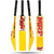 Anmolg Cricket Bat Double Blade bat wITH Tennis Ball PVC/Plastic fULL -8 NO yELLOW PVC/Plastic Cricket  Bat For 15+ Yrs(500 g)