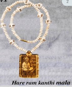 Bageshwar Dham Tulsi Mala Hanuman ji Wood Locket 100 Original Beads Wood Chain