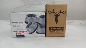 BIYANKA Anti Vibration Pads for Washing Machine/Fridge/Home Furniture -  Set of 4 with 1 Set of Wall Adhesive Deer Hange