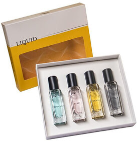 Liquid Premium Unisex Perfume Gift Set 4x20ml - Oslo, Dubai, Paris, Hawaii Scents