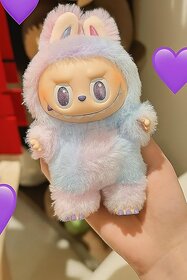 Labubu Style Monster Plush Toy in Bunny Costume  Cute Brown Furry Action Figure  Collectible Art Toy for Gifting  Dec