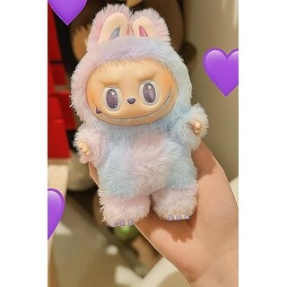 Labubu Style Monster Plush Toy in Bunny Costume  Cute Brown Furry Action Figure  Collectible Art Toy for Gifting  Dec