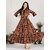Printed Crepe Long Fancy Gown For Women's Girl