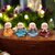 Tiny Shiny Colorful 4 Monks Buddha Monk Statues for Home Decor and Gifts  Cute Meditating Monk Statues Figurines