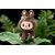 Labubu Style Monster Plush Toy in Bunny Costume  Cute Brown Furry Action Figure  Collectible Art Toy for Gifting  Dec