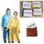Unisex Disposable Rain Card for Emergency Use (Multicolours -  2 Pcs) with 1 Gents Handkerchief - Combo of 3