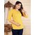 Womens Striped Cotton Blend Straight Kurti Top Casual, Comfortable  Stylish Everyday Wear (Yellow)