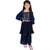 Kid Kupboard Cotton Girls Kurti and Plazzo Set, Dark Blue, Full-Sleeves, 7-8 Years KIDS7698