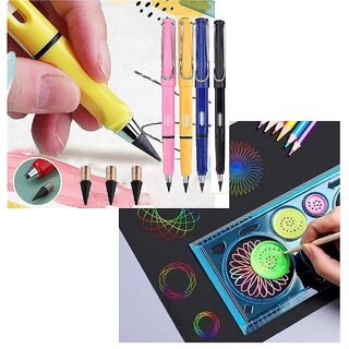 Combo of  Kids Birthday Party Return Gift Item in Drawing for (Pack of 2)  Inkless Pencil Reusable Everlasting Pencil Eraser Forever Writing 2 Pcs