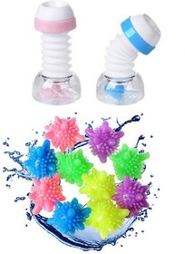 Combo of  Set of 12 Reusable Tangle-Free Eco-Friendly Washing Balls,Decontamination Anti-Winding Washing washing Softeners  Pack of 2 Magree 360 NOSEL for