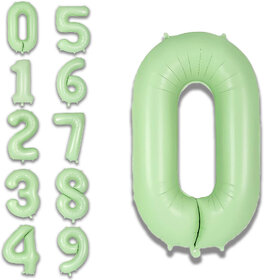 Fun Town Solid Green 0/ Zero Number Foil Balloons 32 Birthday Party Decoration Helium Supported