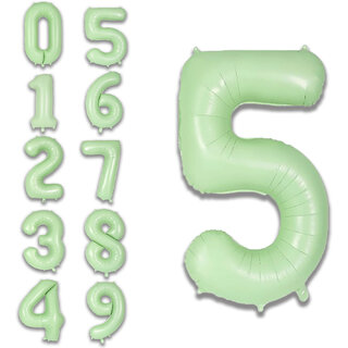 Fun Town Solid Green 5 Number Foil Balloons 32 Toy 5th Birthday Party Decoration Helium Supported