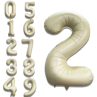 Fun Town Solid White 2 Number Foil Balloons 32 Birthday Party Decoration Helium Supported