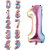Fun Town Solid Multicolor 1/one Number Foil Balloons 32 1st Birthday Party Decoration Helium Supported