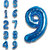 Fun Town Solid Blue 9 Number Foil Balloons 32 9th Birthday Party Decoration Helium Supported