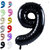 Fun Town Solid Black 9 Number Foil Balloons 32 9th Birthday Party Decoration Helium Supported