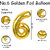 Fun Town Solid Gold 6/six Number Foil Balloons 32 6th Birthday Party Decoration Helium Supported