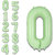 Fun Town Solid Green 0/ Zero Number Foil Balloons 32 Birthday Party Decoration Helium Supported