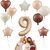 Fun Town Solid Beige 9/Nine Number Foil Balloons 32 9th Birthday Party Decoration Helium Supported