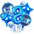 Fun Town Solid Blue 8 Number Foil Balloons 32 8th Birthday Party Decoration Helium Supported