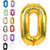 Fun Town Solid Gold 0/zero Number Foil Balloons 32 Birthday Party Decoration Helium Supported