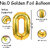 Fun Town Solid Gold 0/zero Number Foil Balloons 32 Birthday Party Decoration Helium Supported