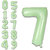 Fun Town Solid Green 7 Number Foil Balloons 32 7th Birthday Party Decoration Helium Supported