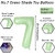 Fun Town Solid Green 7 Number Foil Balloons 32 7th Birthday Party Decoration Helium Supported