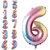 Fun Town Solid Multicolor 6 Number Foil Balloons 32 6th Birthday Party Decoration Helium Supported