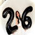 Fun Town Solid Black 6 Number Foil Balloons 32 6th Birthday Party Decoration Helium Supported
