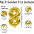 Fun Town Solid Gold 8 Number Foil Balloons 32 8th Birthday Party Decoration Helium Supported