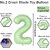 Fun Town Solid Green 2 two Number Foil Balloons 32 2nd Birthday Party Decoration Helium Supported