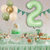 Fun Town Solid Green 2 two Number Foil Balloons 32 2nd Birthday Party Decoration Helium Supported