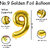 Fun Town Solid Gold 9 Number Foil Balloons 32 9th Birthday Party Decoration Helium Supported