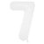 Fun Town Solid White 7 Number Foil Balloons 32 7th Birthday Party Decoration Helium Supported