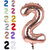 Fun Town Solid Rose Gold 2 two Number Foil Balloons 32 2nd Birthday Party Decoration Helium Supported
