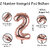 Fun Town Solid Rose Gold 2 two Number Foil Balloons 32 2nd Birthday Party Decoration Helium Supported