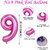 Fun Town Solid Pink 9 nine Number Foil Balloons 32 9th Birthday Party Decoration Helium Supported