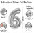 Fun Town Solid Silver 6 six Number Foil Balloons 32 6th Birthday Party Decoration Helium Supported