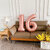 Fun Town Solid Rose Gold 6 Number Foil Balloons 32 Birthday Party Decoration Helium Supported