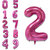Fun Town Solid Pink 2 Number Foil Balloons 32 Birthday Party Decoration Helium Supported