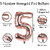 Fun Town Solid Rose Gold 5 Number Foil Balloons 32 Birthday Party Decoration Helium Supported