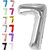 Fun Town Solid Silver 7 Number Foil Balloons 32 Birthday Party Decoration Helium Supported