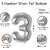 Fun Town Solid Silver 3 Number Foil Balloons 32 Birthday Party Decoration Helium Supported